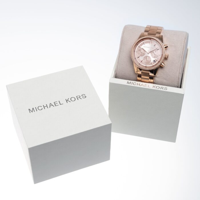 Michael Kors Ladies RITZ Rose Gold Watch - MK6357 - Image 5